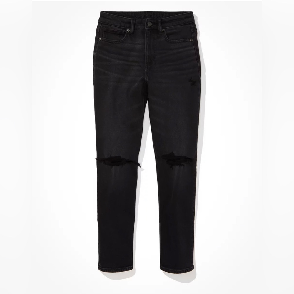 American Eagle black mom jeans